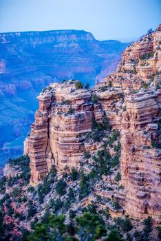 Grand Canyon sunny day with blue sky