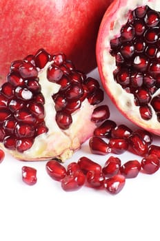 The fresh pomegranate as a background closeup