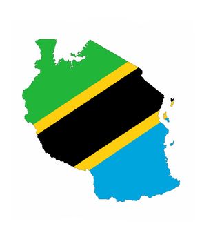 tanzania country flag map shape national symbol