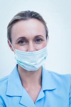 Portrait of female dentist wearing surgical mask