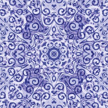 Seamless Background, Abstract Blue and Violet Pattern