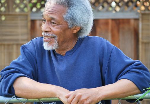 African american male expressions outside.