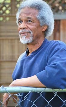 African american male expressions outside.