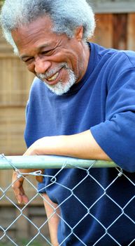 African american male expressions outside.