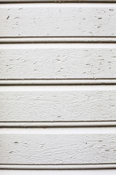 Close Up of Weathered White Painted Wooden Building Boards Old Town Stavanger