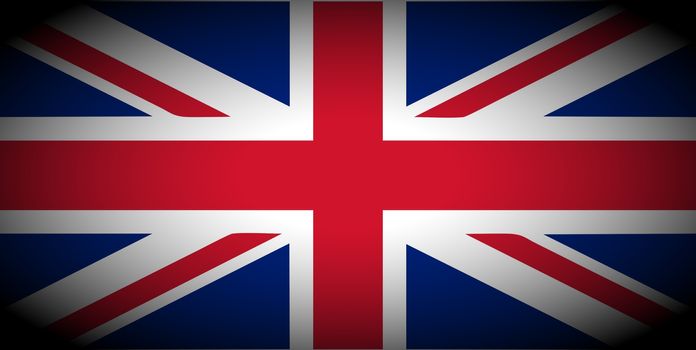 vignetted flag of the UK aka Union Jack