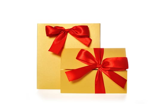 beautiful gift box with a red bow