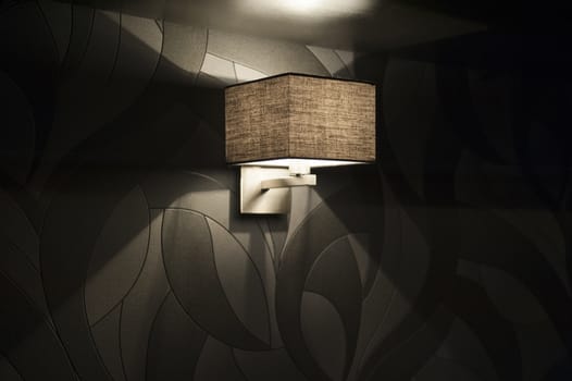 modern wall lamp in the bedroom.