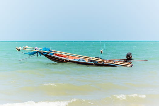 traditional small fishing boats made of wood