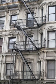 Characteristic fire escape that can be found in many areas of NYC