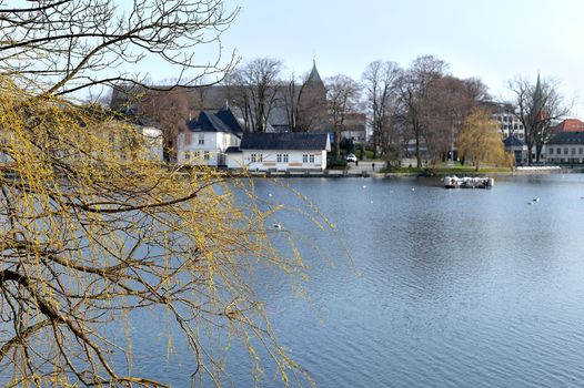 Breiavatnet Lake Central Stavanger Town Norway