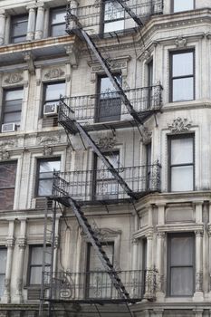 Characteristic fire escape that can be found in many areas of NYC