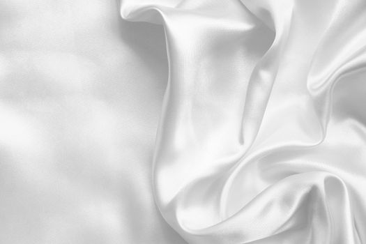 Smooth elegant white silk or satin can use as wedding background