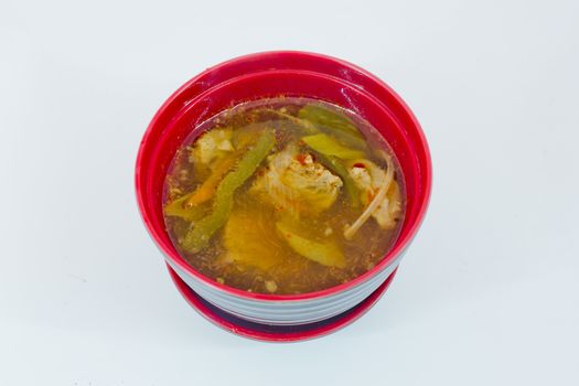 snake-head fish Hot and sour soup