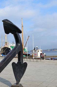 Ships Anchor Strandkaien Quayside Waterfront Stavanger Harbour Norway