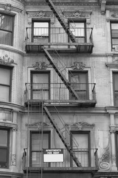 Characteristic fire escape that can be found in many areas of NYC