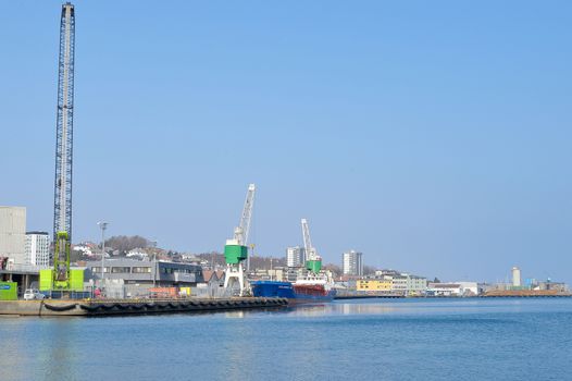 Modern Working Quay on Gandafjorden Sandnes Norway