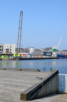 Industrial Development Sandnes Working Quay Norway