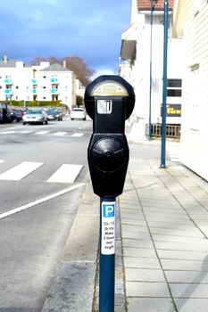 Timed Coin Operated Roadside Street Parking Meter Sandnes Norway