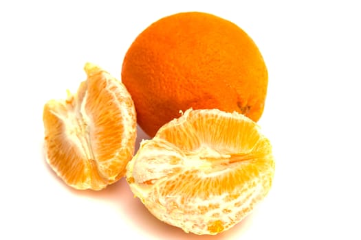 Orange fruit isolated on white background