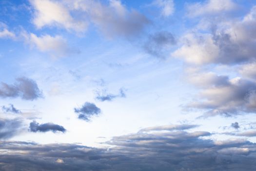 Cloudscape. Blue sky with lots of clouds.