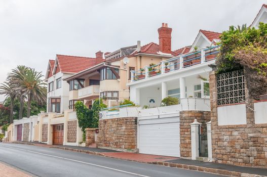 Street scene in St. James, Cape Town, on a rainy morning