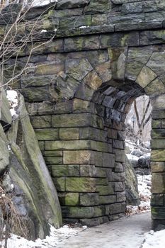 Ramble Stone Arch is located on the West side at 77th street and was built in 1920