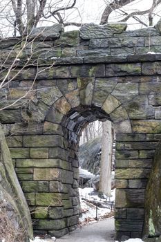 Ramble Stone Arch is located on the West side at 77th street and was built in 1920