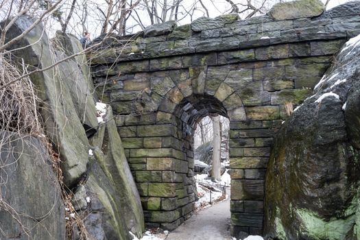 Ramble Stone Arch is located on the West side at 77th street and was built in 1920