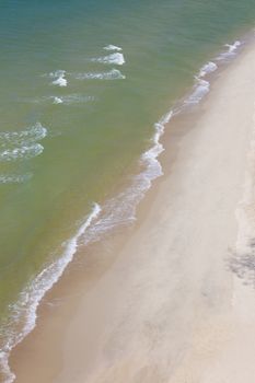 Sakom beach , A Separated sea of songkhla Thailand.