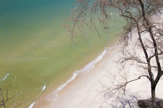 Sakom beach , A Separated sea of songkhla Thailand.