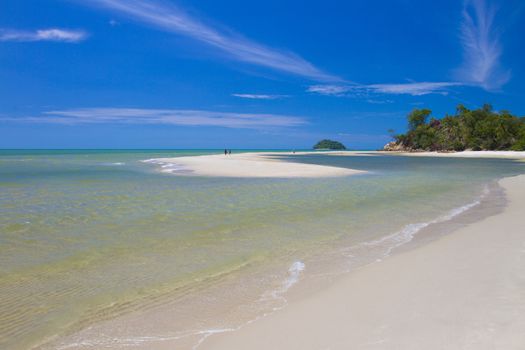 Sakom beach , A Separated sea of songkhla Thailand.