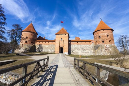 Medieval Trakai Island Castle. One of the most popular touristic destinations in Lithuania