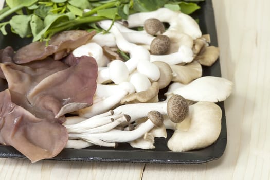
Food pack mushrooms and vegetable 