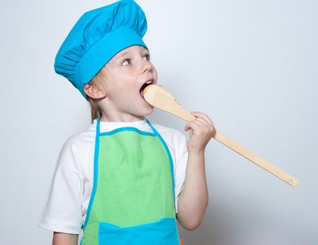 Child as a chef cook