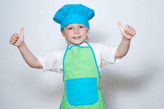 Child as a chef cook