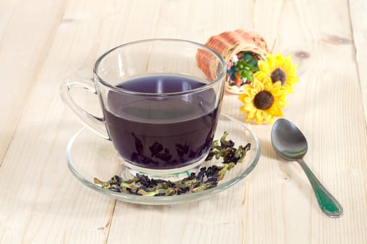 Butterfly pea flowers tea