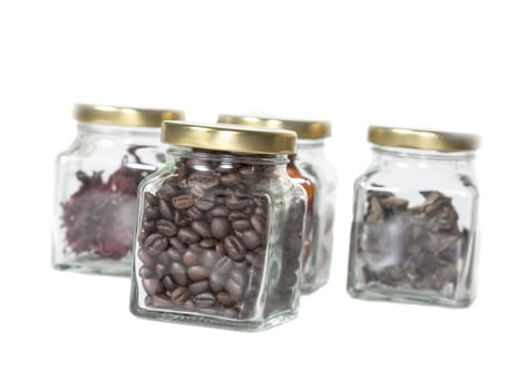 view of the coffee bottle and 
Herb bottle
