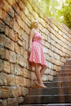 Beautiful young woman in the park