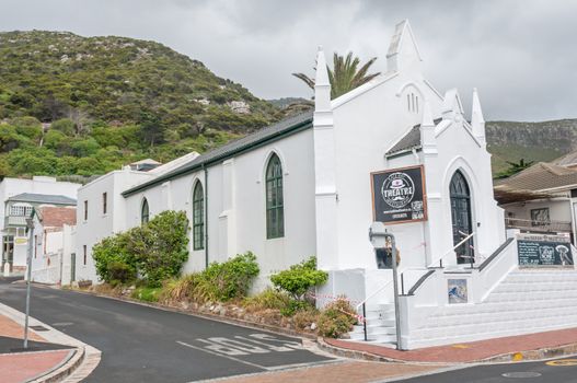 CAPE TOWN, SOUTH AFRICA - DECEMBER 12, 2014:  The Kalk Bay 79 seater dinner theatre was built in the old Dutch Reformed Church