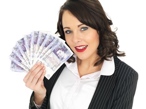 Attractive Young Woman Holding Money