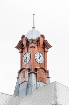 Tower of the historic Muizenberg station building in Cape Town, Western Cape Province of South Africa