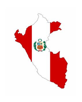 peru country flag map shape national symbol