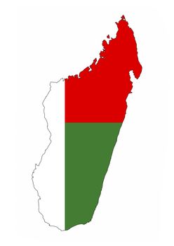 madagascar country flag map shape national symbol