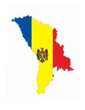 moldova country flag map shape national symbol
