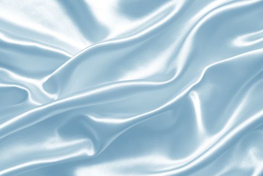 Smooth elegant blue silk or satin can use as background 