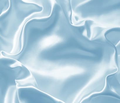 Smooth elegant blue silk or satin can use as background 