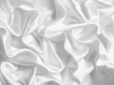 Smooth elegant white silk or satin can use as wedding background