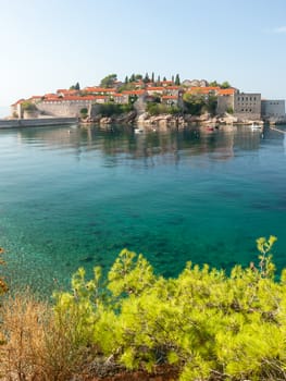 St. Stephan island in Adriatic Sea in Montenegro, 