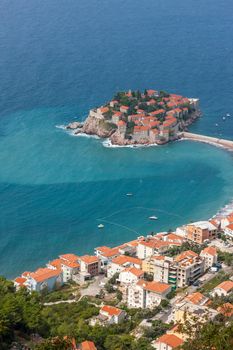 St. Stephan island in Adriatic Sea in Montenegro, 